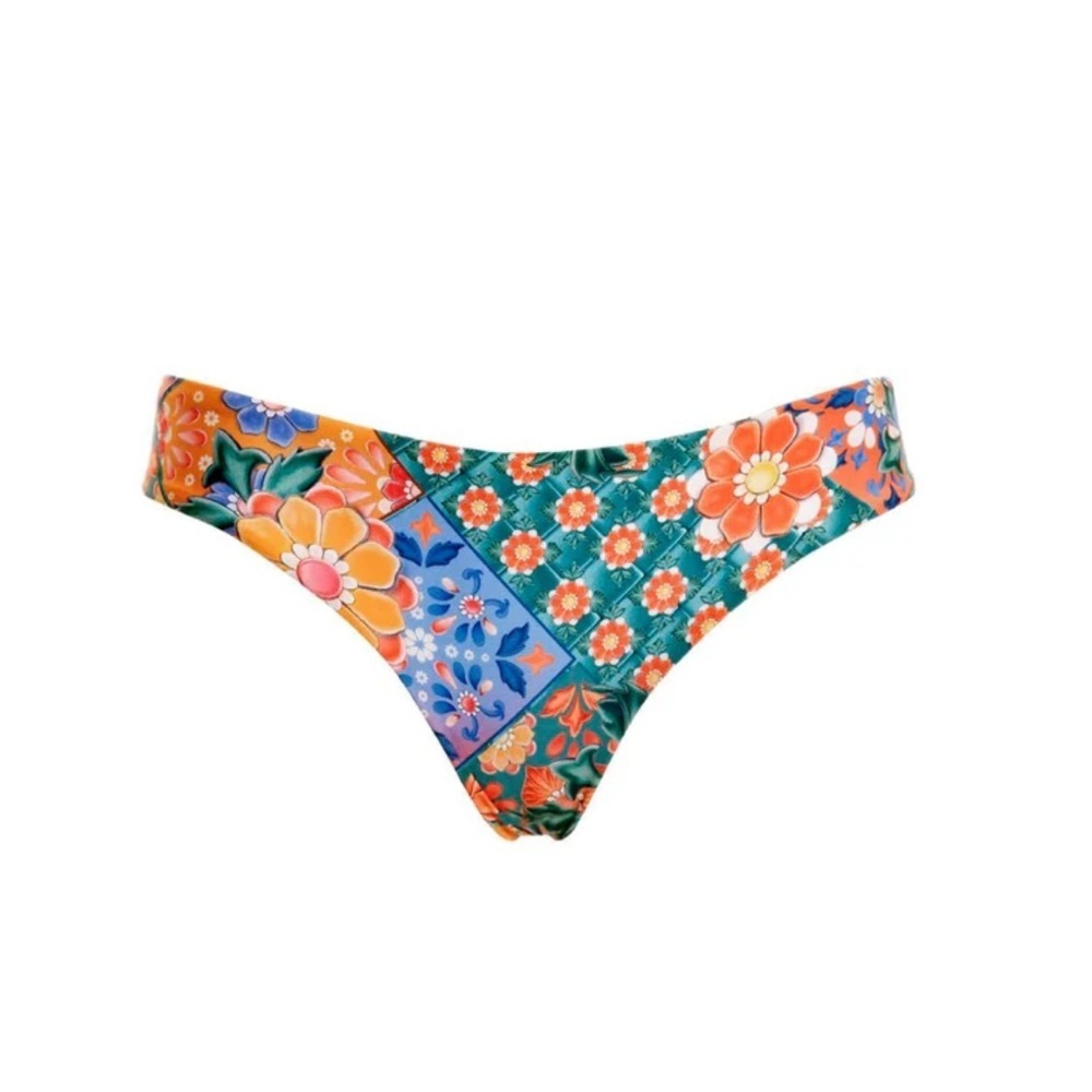 NWT Agua Bendita Audrey Tile Bikini Bottoms XL